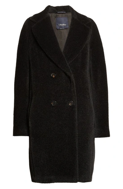 Shop Max Mara Roseto Alpaca & Wool Coat In Dark Grey