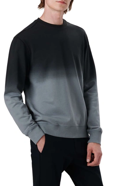 Shop Bugatchi Dip Dye Long Sleeve Cotton Sweatshirt In Cement