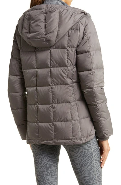 Zella Responsible Down Hooded Jacket In Grey Kitten