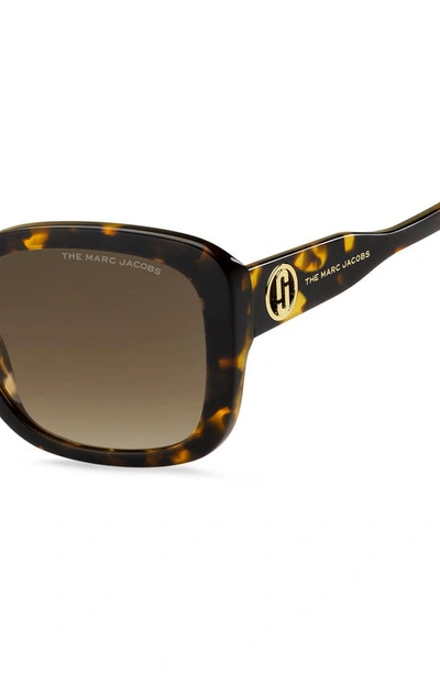 Shop Marc Jacobs 54mm Gradient Square Sunglasses In Havana / Brown Gradient