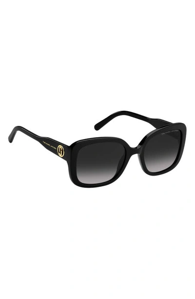 Shop Marc Jacobs 54mm Gradient Square Sunglasses In Black / Grey Shaded