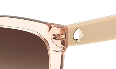 Shop Kate Spade Tammy 53mm Rectangular Sunglasses In Beige / Brown Gradient