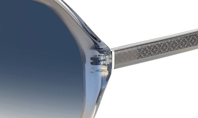 Kate Spade Waverly 57mm Gradient Round Sunglasses In Blue / Blue Grad Pink