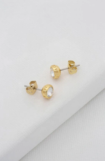 Shop Ted Baker Sinaa Crystal Stud Earrings In Gold Tone Clear Crystal