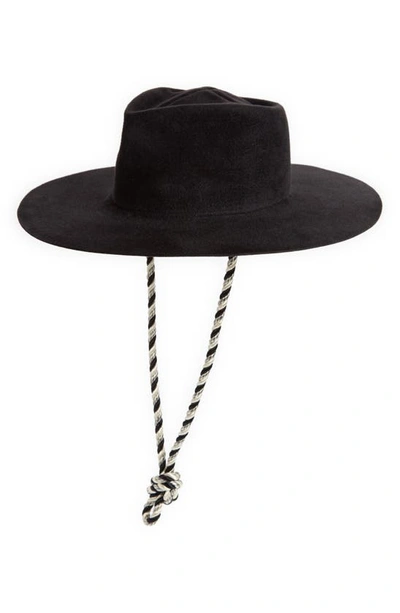 Shop Gladys Tamez Fanny Felt Fedora In Charcoal