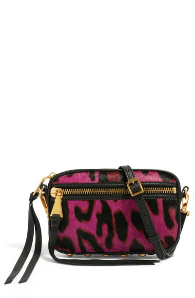 Shop Aimee Kestenberg Let's Ride Mini Crossbody Bag In Fuchsia Cheetah Hair