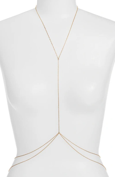 Shop Set & Stones Zeppelin Body Chain In Gold