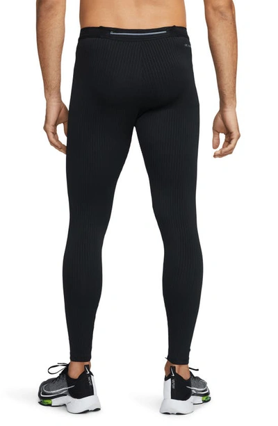 Nike Men's Aeroswift Dri-fit Adv Running Tights In Black/ Black/ Black/ White