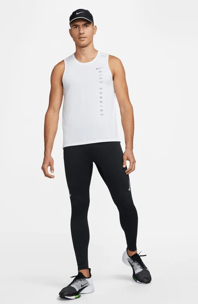 Shop Nike Dri-fit Adv Aeroswift Racing Tights In Black/ Black/ Black/ White