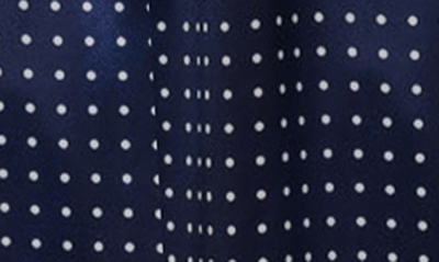 Shop Petite Plume Navy Polka Dot Silk Robe