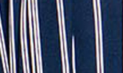 Shop Petite Plume Stripe Pima Cotton Robe In Navy