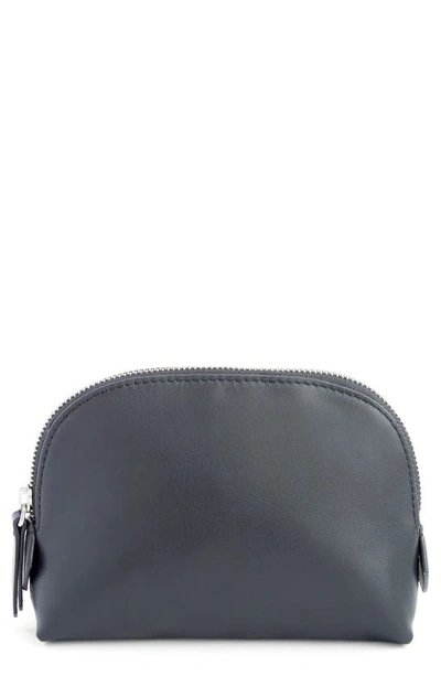 Royce New York Personalized Small Cosmetic Bag In Black - Silver Foil