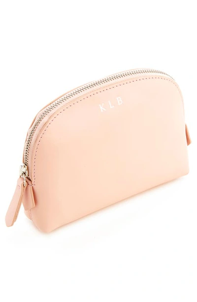 Shop Royce New York Personalized Small Cosmetic Bag In Light Pink - Deboss