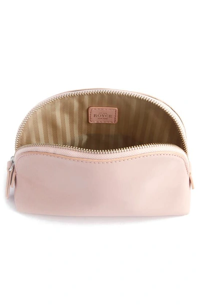 Shop Royce New York Personalized Small Cosmetic Bag In Light Pink - Silver Foil
