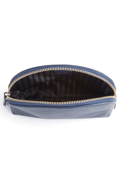 Shop Royce New York Personalized Small Cosmetic Bag In Navy Blue- Gold Foil