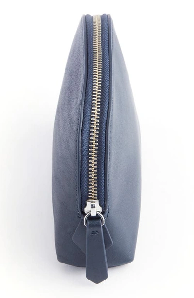 Royce New York Personalized Small Cosmetic Bag In Navy Blue- Deboss