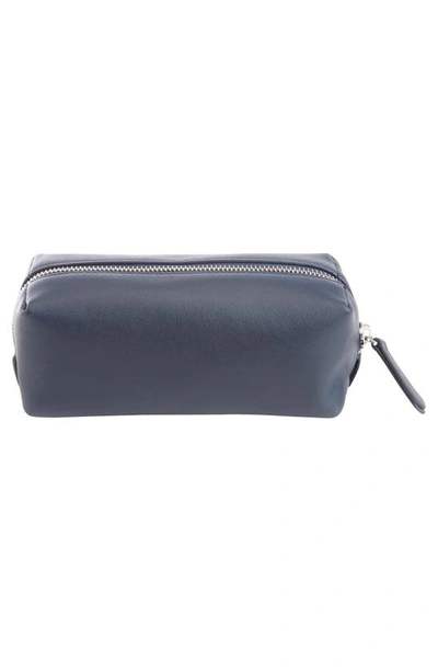 Royce New York Personalized Utility Bag In Navy Blue - Silver Foil