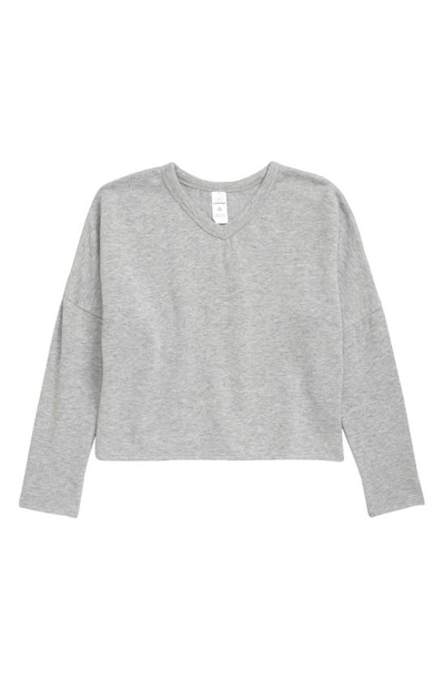 Shop Nordstrom Kids' Fleece T-shirt In Grey Heather