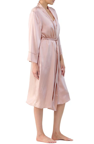 Shop Papinelle Silk Robe In  Pink