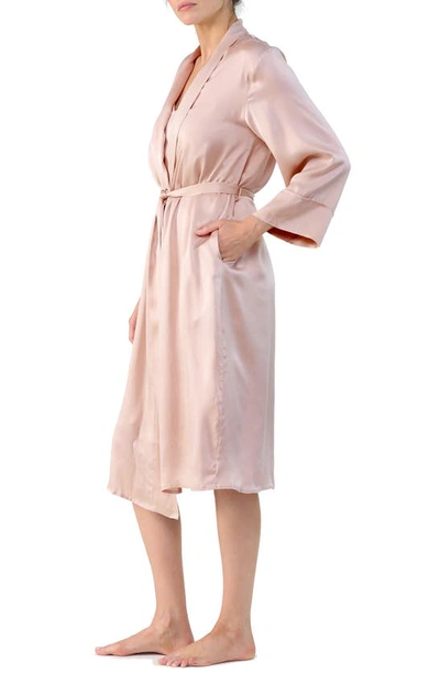 Shop Papinelle Silk Robe In  Pink