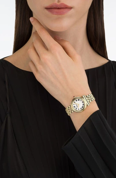 Shop Ferragamo Gancini Bracelet Watch, 28mm In Yellow Gold