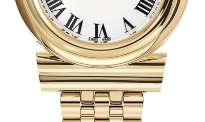 Shop Ferragamo Gancini Bracelet Watch, 28mm In Yellow Gold
