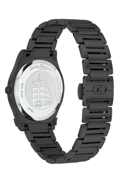 Shop Ferragamo Gancini Bracelet Watch, 41mm In Black