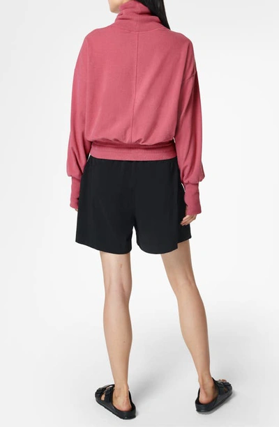 Shop Sweaty Betty Melody Fleece Pullover Sweatshirt In Adventure Pink