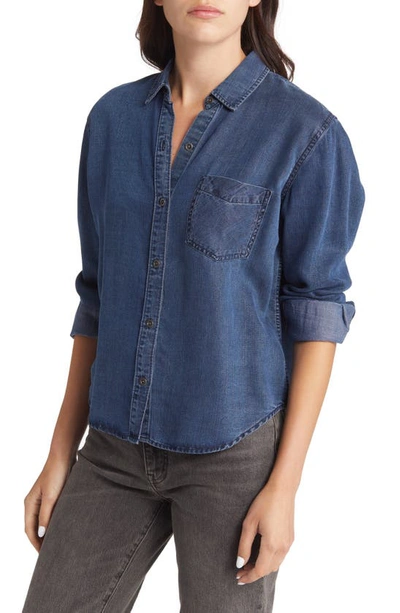 Shop Rails Ingrid Denim Button-up Shirt In Dark Vintage