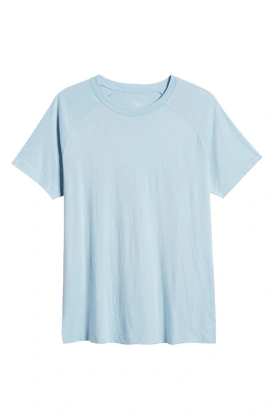 Shop Alo Yoga The Triumph Crewneck T-shirt In Calm Blue