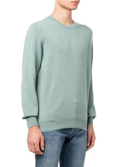 Shop Brunello Cucinelli Men's Green Cashmere Sweater
