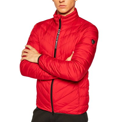 Shop Emporio Armani Men's Red Polyester Down Jacket
