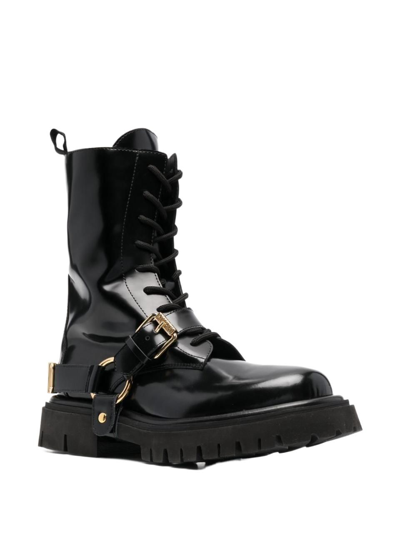 Shop Moschino Men's Black Other Materials Ankle Boots