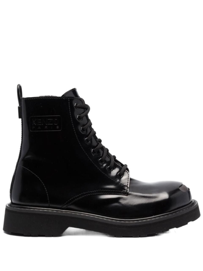 Shop Kenzo Men's Black Other Materials Ankle Boots