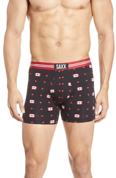Shop Saxx Vibe Super Soft Slim Fit Boxer Briefs In Black True North