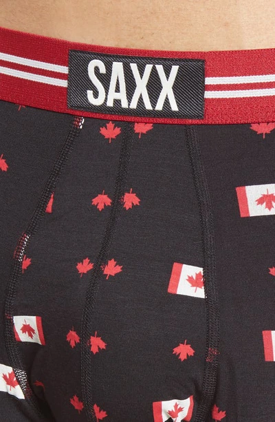 Shop Saxx Vibe Super Soft Slim Fit Boxer Briefs In Black True North
