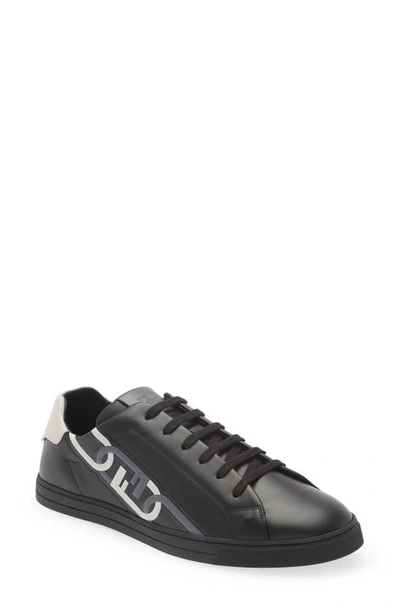 Fendi O'lock Overlay Low Top Sneaker In Nero/ Ghiac/ Grig/ Ghia | ModeSens
