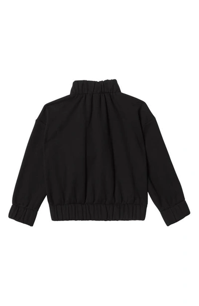 Shop Burberry Kids' Alba Tb Monogram Cotton Sweatshirt In Black