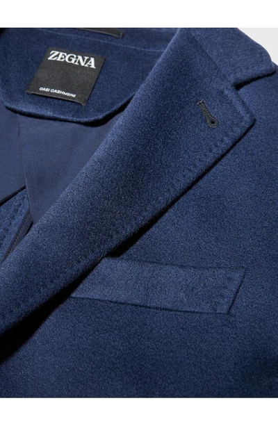 Shop Zegna Deconstructed Oasi Cashmere Sport Coat In Medium Blue