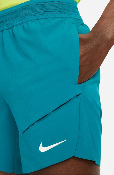Shop Nike Dri-fit Adv Rafa Tennis Shorts In Bright Spruce/ Green/ White