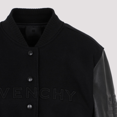 Shop Givenchy Short Bomber Jacket In Black