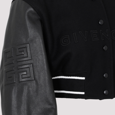 Shop Givenchy Short Bomber Jacket In Black