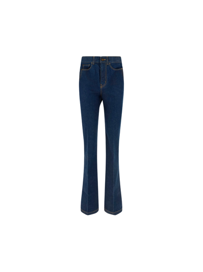 Shop Saint Laurent Denim Jeans In Medium Blue Rinse