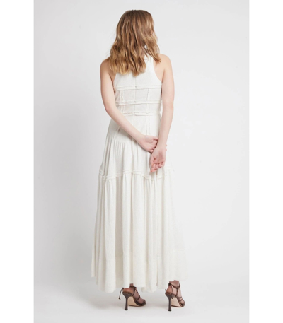 Shop Aje Tidal Corset Midi Dress In White