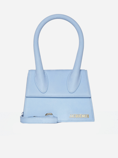 Jacquemus Le Chiquito Noeud Suede Shoulder Bag In Blue | ModeSens