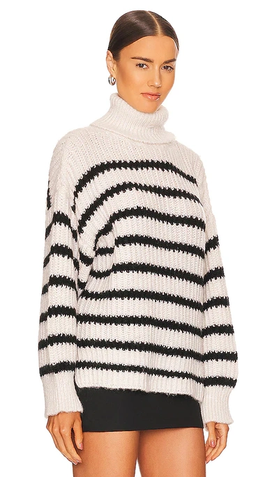 Line & Dot Ariel Sweater In White/black | ModeSens