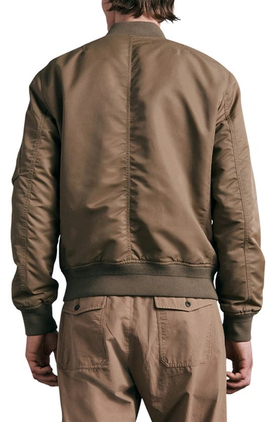 Rag & Bone Icons Manston Recycled Nylon Bomber Jacket In Armygrn