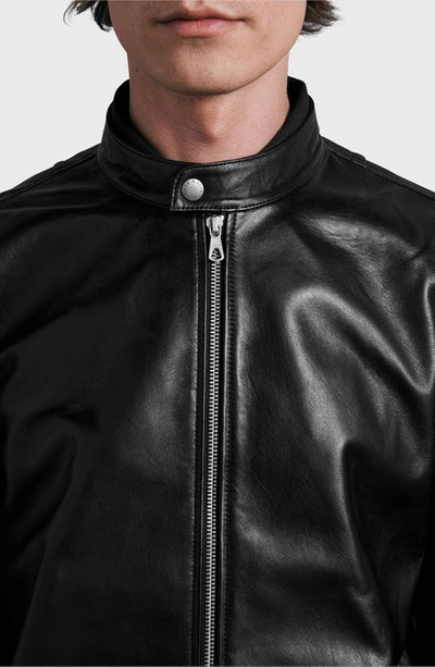 Shop Rag & Bone Icons Archive Cafe Racer Leather Jacket In Black