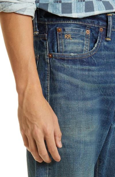 Shop Double Rl Slim Fit Jeans In Hillsview Wash