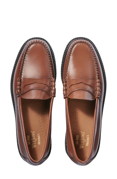 G.h. Bass & Co. Weejuns 90s Larson Leather Penny Loafers In Whiskey